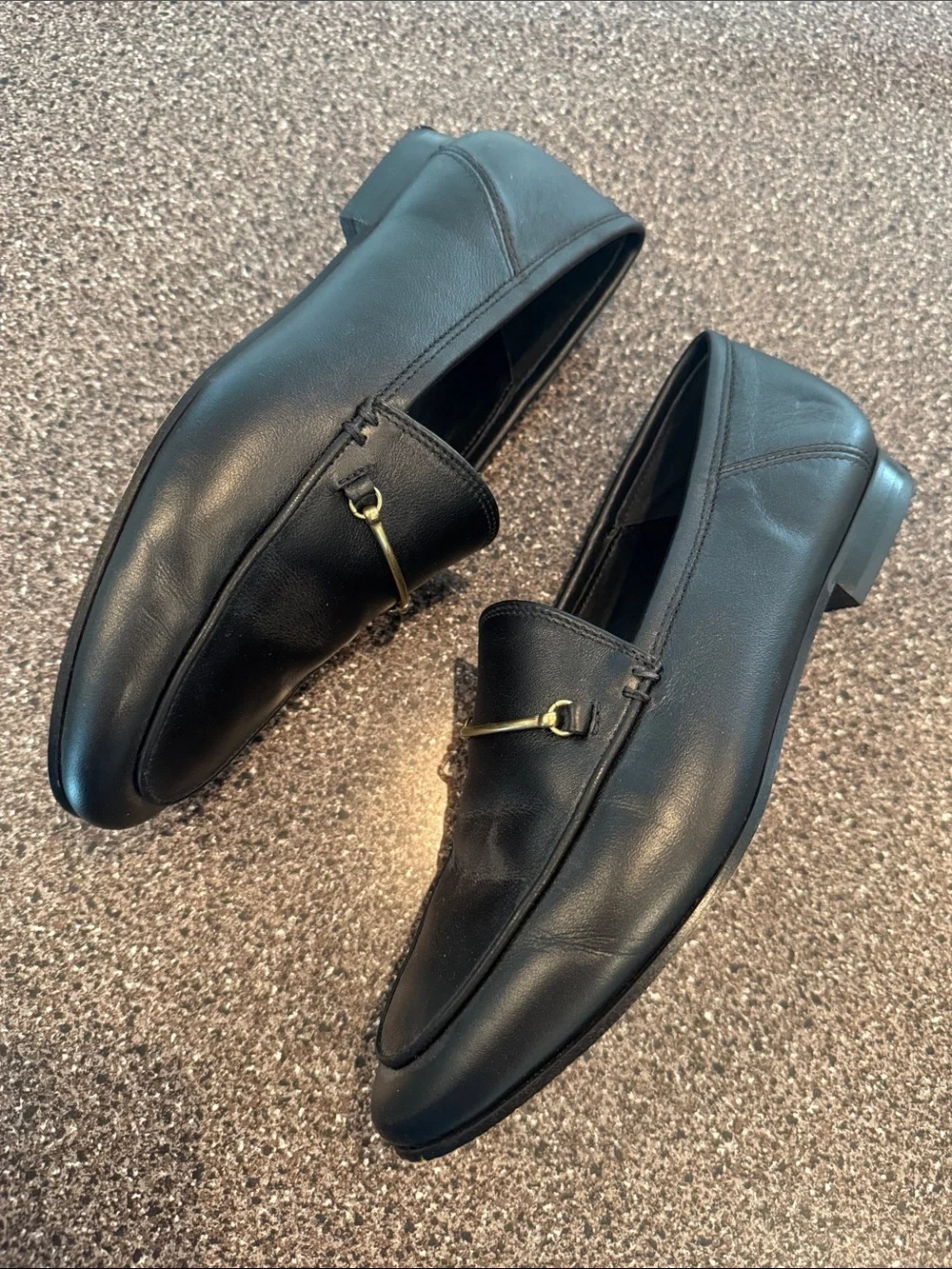 Nisolo Black Leather Lucy Loafers Shoes Size  7